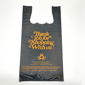 Bolsa de chaleco de supermercado engrosada personalizada, bolsa de compras ecológica para llevar a cabo camisetas, bolsa de plástico para prendas de vestir para negocios - Product Image 2