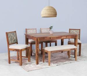 Juego de comedor moderno de lujo rojo sólido de madera Sheesham mejor calidad hogar restaurante muebles almacenamiento plástico cuero sofá conjunto - Product Image 3