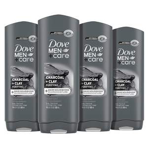 DOVE MEN + CARE Elements Gel de Ducha Carbón + Arcilla, Paquete de 4, Para el Cuidado de la Piel Masculina, Elimina Bacterias, Nutre tu Piel, 18oz - Product Image 4