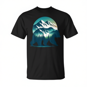 T-shirt d'extérieur Bear Nature Mountain Tree pour hommes et femmes – Collection de vêtements promotionnels - Product Image 2