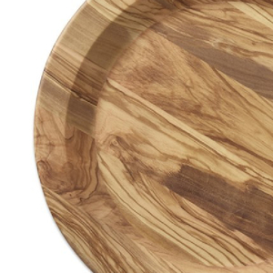 Assiettes en bois massif de qualité supérieure personnalisées de forme ronde à vendre avec bols - Product Image 2