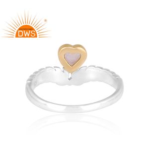 Anillo de declaración de piedras preciosas de luna de arcoíris Natural de plata de ley fina más vendido fabricante de joyería personalizada - Product Image 4