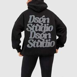 Sweat-shirt tendance en toile unie pour femme, respirant, séchage rapide, coupe oversize, idéal automne-hiver, personnalisation acceptée - Product Image 2