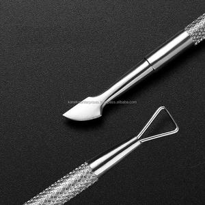 Pousse-cuticules professionnel en acier inoxydable à double extrémité, lime à ongles réutilisable, outil de manucure et pédicure pour peaux mortes - Product Image 3