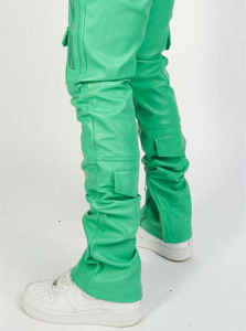 Venta caliente de los hombres pantalones casuales de algodón antiarrugas estilo de trabajo liso teñido pantalones apilados precio barato al por mayor - Product Image 2