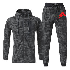 Ensemble de survêtement pour hommes 100% coton de haute qualité marque privée logo personnalisé survêtement à fermeture éclair survêtement pour le jogging d'hiver - Product Image 1