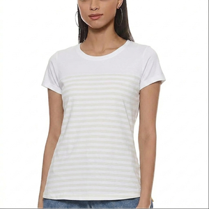 Custom Design Women's V-Neck T-<b>Shirt</b> Quick Dry Heat-Transfer Printed Logo Spandex/Polyester Canvas Fabric Half Sleeve OEM - Product Image 2