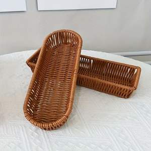 Juego de 2 bandejas de bambú redondas naturales ecológicas, bandeja de madera y mármol para servir comida en el hogar - Product Image 5