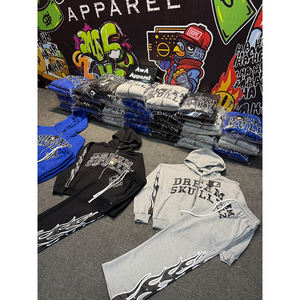 ชุดวอร์มผ้าฝ้ายของผู้ชายผ้าคอตตอนผ้า100% สตรีทแบบเรียงซ้อนกันชุดวอร์มใส่สบายดีไซน์ใหม่2025 - Product Image 4