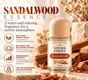 Essence de parfum au bois de santal OEM 12ml |   Parfum d'ambiance boisé épicé |   Fabricant de Marques Privées Espagne - Product Image 2