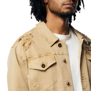 Ensemble veste et pantalon en jean pour homme, style streetwear hivernal, respirant, uni, 100% coton, couleurs personnalisées - Product Image 6