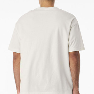 T-shirts ample en coton surdimensionné pour hommes T-shirt unisexe à manches courtes décontracté en coton T-shirt ample et solide de base T-shirts - Product Image 3