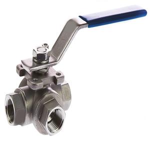 Conexión tri-abrazadera de válvula de bola de Puerto T de grado sanitario directo de fábrica - Product Image 3