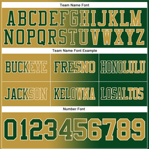 Latest Authentic Design Green & Old <b>Gold</b> <b>Mesh</b> Gradient Fashion Football Jersey Limited Edition American Football Jersey - Product Image 3