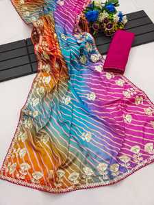 Meilleure collection de saris Sungudi au look traditionnel pour femmes Nouvel arrivage à bas prix Emballage personnalisé pour vêtements indiens pakistanais - Product Image 6