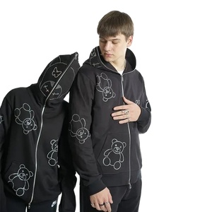 <b>Full</b> <b>Zip</b> <b>Up</b> <b>Hoodie</b> Custom Rhinestone Skull 3D Printing Long Sleeve Casual Plus Size <b>full</b> face <b>zip</b> <b>up</b> hoodies - Product Image 1