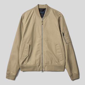 Blouson aviateur réversible à col montant et logo personnalisé pour hommes Manteau en nylon imperméable automne/hiver - Product Image 5