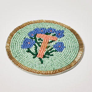 Posavasos con Nombre de Cuentas de Vidrio Hechas a Mano Tradicionales de 2026, Elegante Adorno para Mesa de Comedor - Product Image 3