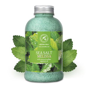 Aromatika Melissa Natural Sea Salt <b>Powder</b> 600g Plastic Jar for Bathing with Refreshing Lemon Extract and Calming <b>Body</b> Care - Product Image 1