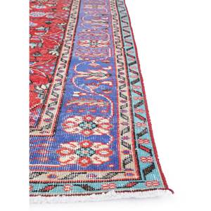 Alfombra de Lana Anudada a Mano Vintage de Gran Tamaño Pae-2294 con Patrón Floral Rojo y Naranja para Sala de Estar o Pasillo para Adolescentes - Product Image 4