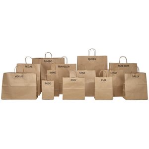 Bolsas de Compra Ecológicas de Papel Kraft Marrón, Bolsas de Regalo de Papel de Estilo Clásico para Exposiciones - Product Image 2