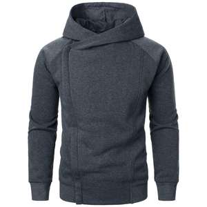 Sudadera con Capucha Gris Oscuro para Hombre, Corte Ajustado, Manga Larga, Estilo Casual Urbano, Sudadera de Algodón - Product Image 1
