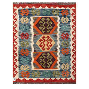 Juego de Alfombras Kilim de Maimana, Afganistán, 127 x 99 cm - Product Image 1