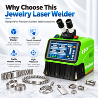 Machine de soudage au laser YAG 60W pour accessoires en acier inoxydable, soudage de bijoux avec contrôle de précision par microscope CCD
