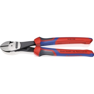 Alicates de corte lateral pulidos KNIPEX de alta resistencia de 250 mm con mangos de alicates multicomponentes Form 0 - Product Image 1