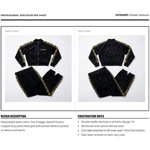 Conjunto de Chándal con Capucha para Mujer, Peso Medio, Estampado Sólido, Ecológico, 320 g/m², de Terciopelo, Cortavientos, Estilo Urbano Holgado, Personalizable, Venta al por Mayor 2026 - Product Image 6