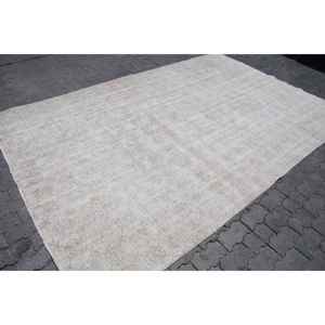 Alfombra Turca Vintage, Alfombra Extra Grande de 6.9x10.4 pies, Alfombra Abstracta Gris - Product Image 3