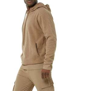 เสื้อฮู้ดดี้ผู้ชายไซส์ใหญ่ ผ้าฟลีซหนานุ่ม 100% ผ้าฝ้าย ปักลาย คอซิปครึ่งตัว ทรงหลวม สไตล์สตรีทแฟชั่น - Product Image 3