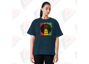 T-shirt élégant pour femmes lavé à l'acide confortable à la mode écologique hauts d'été en Denim Batik velours côtelé appliques perles 100% - Product Image 4