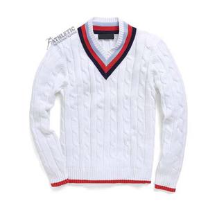 Striped Fashion Streetwear Design 2024 Men Knitted Printed Embroidery Pullover Sweaters Breathable Knitwear School <b>Cardigans</b> - Product Image 4