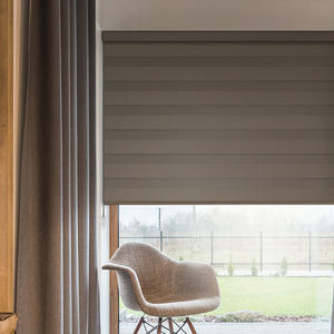 High Quality Modern Design Zebra Horizontal Pattern Blackout <b>Shade</b> Built-in Installation <b>Window</b> Covering with Fabric Material - Product Image 1