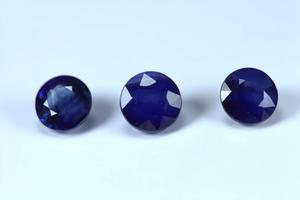 พลอยแซฟไฟร์สีน้ำเงินเข้มธรรมชาติไร้ที่ติตัดอัญมณีทรงกลมแบบหลวมสไตล์ศรีลังกาคุณภาพสูงสำหรับการทำเครื่องประดับ - Product Image 4