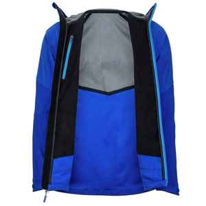 Chaqueta Softshell de dos tonos para hombre de alta calidad, cuello levantado, a prueba de viento, temporada de invierno, logotipo frontal con cremallera personalizado apropiado, venta al por mayor - Product Image 6