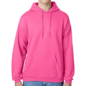 เสื้อฮู้ดดี้สีชมพูสดแบบขายส่ง สั่งทำได้ตามต้องการ ทรงโอเวอร์ไซส์ ผ้าฟลีซหนานุ่ม ใส่ได้ทั้งผู้ชายและผู้หญิง สไตล์สตรีทแวร์ แบบสวมหัว - Product Image 1