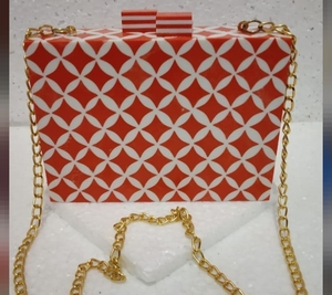 กระเป๋าเงินโบฮีเมียนสุดหรูกระเป๋าคลัทช์กรอบโลหะแบบโบฮีเมียนสำหรับงานแต่งงานและงานราตรีกระเป๋าถือพร้อมกระดุมตกแต่งโซ่ - Product Image 3