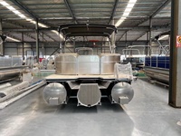 Bateau ponton en aluminium soudé de 7 m (23 pieds) certifié CE, vente en gros d'usine, avec moteur hors-bord de 150 CV, télécommande, pour la pêche, vitesse 40-50 km/h