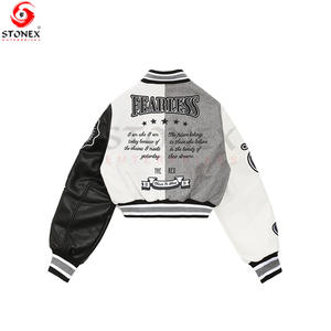 Otoño 2023 ropa de mujer Chaqueta corta Varsity chaqueta calle béisbol Softball desgaste motocicleta Letterman chaqueta abrigos - Product Image 3