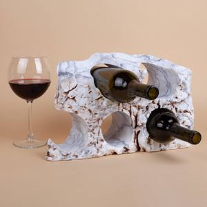 Porte-bouteille en marbre blanc maintient votre bouteille de vin stable et accessible tout en servant de centre de table décoratif - Product Image 4