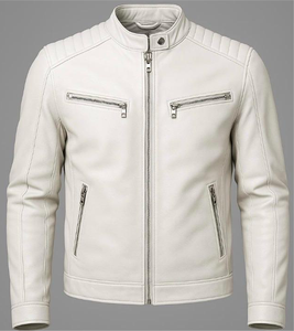 Nueva Chaqueta de Cuero para Hombre, Invierno, con Cuello Alto, Calefactable y Transpirable, con Logotipo Frontal - Product Image 4
