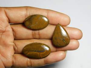 3pcs Boulder Opal Cabochons Natural Precious Gemstone Lot for Jewelry Making 68Cts - Product Image 3