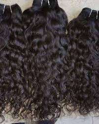 Cheveux de trame bouclés noirs naturels de vague de Remy de Vierge de mèches dessinées simples de couleur noire indienne de prolongements de cheveux bouclés noirs naturels de Remy de Vierge en vrac - Product Image 5