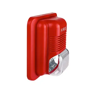 Brand Strobe Sirene Met Led Licht Hoorn Strobe Sounder Brandalarm Sirene Speaker Brandalarm Systeem Accessoires