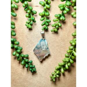 Navajo Handmade Sngilite & Sterling Silver Pendant Bezel Setting Religious Charm Jewelry Inlaid Rose Gold Pearl Number Pattern - Product Image 5