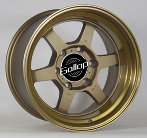 Galop 4WD plat profond 6 rayons 15 <span class=keywords><strong>pouces</strong></span> 16 <span class=keywords><strong>pouces</strong></span> décalés 4x4 <span class=keywords><strong>4x100</strong></span> 4x114.3 6x139.7 0 et roues tout-terrain pour SUV voiture de sport - Product Image 2