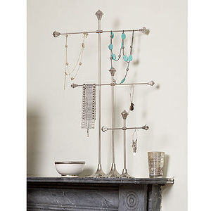 Design classique Bijoutier En Métal Stand Racks Argent Plaqué T Forme Long Affichage Bijoux Collier Bracelet Titulaires - Product Image 5