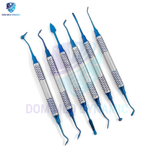 Kit de 6 spatules de remplissage en résine composite dentaire Outils manuels d'hygiène et de restauration réutilisables en acier et métal - Product Image 2